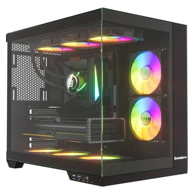 H602 Gaming ATX PC Case, Mid-Tower Computer Case with Dual-Chamber Black